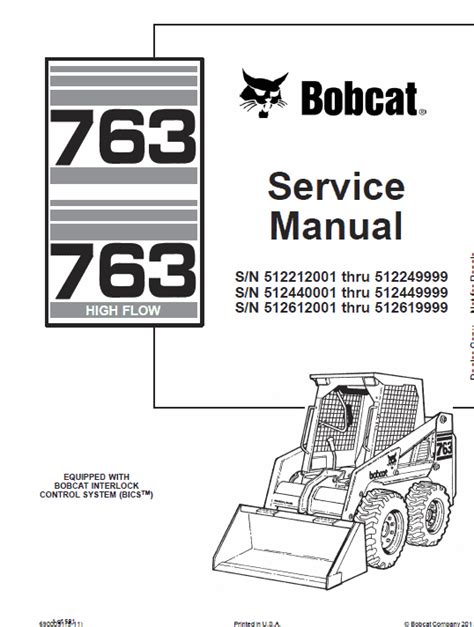bobcat model 763 c series repair manual Doc